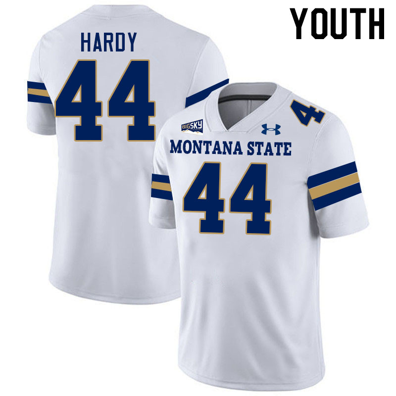 Youth #44 Daniel Hardy Montana State Bobcats Jerseys Football Stitched-White